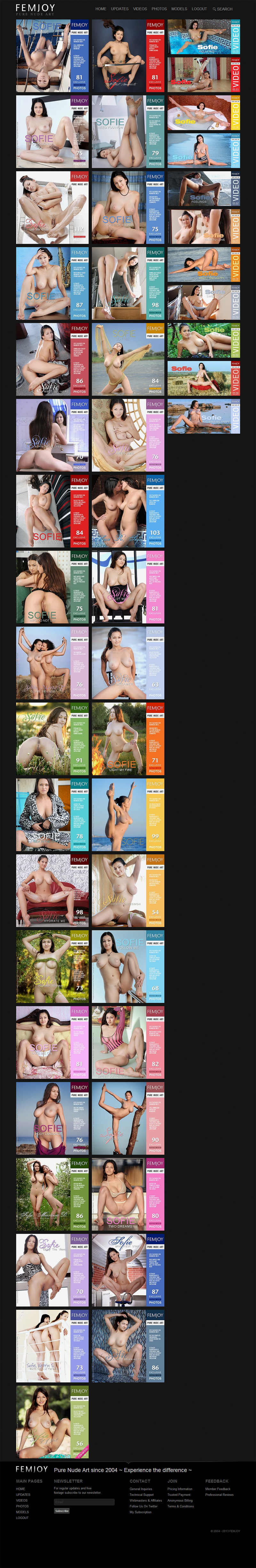 Femjoy members area screenshot