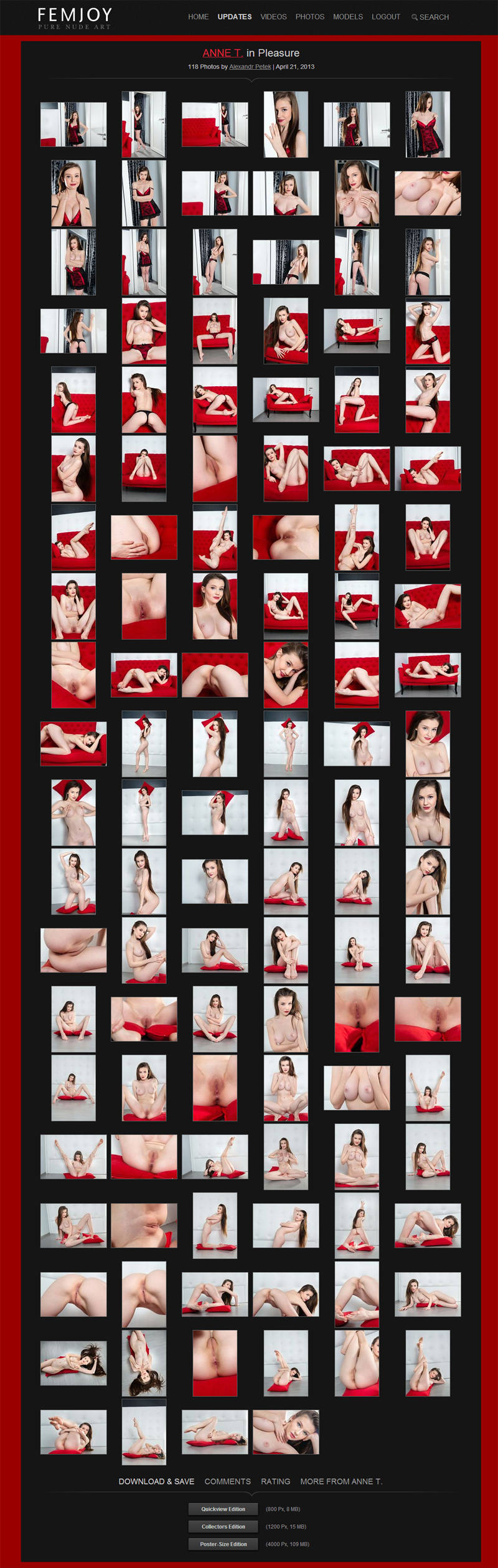 Femjoy members area screenshot