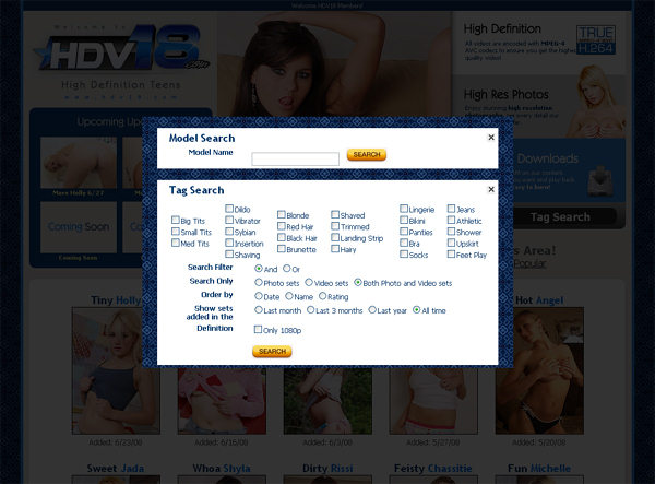 HDV 18 members area screenshot
