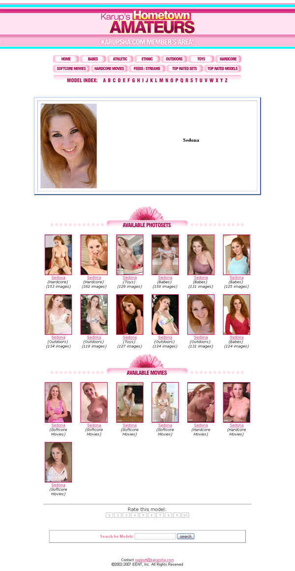 Karups Hometown Amateurs members area screenshot